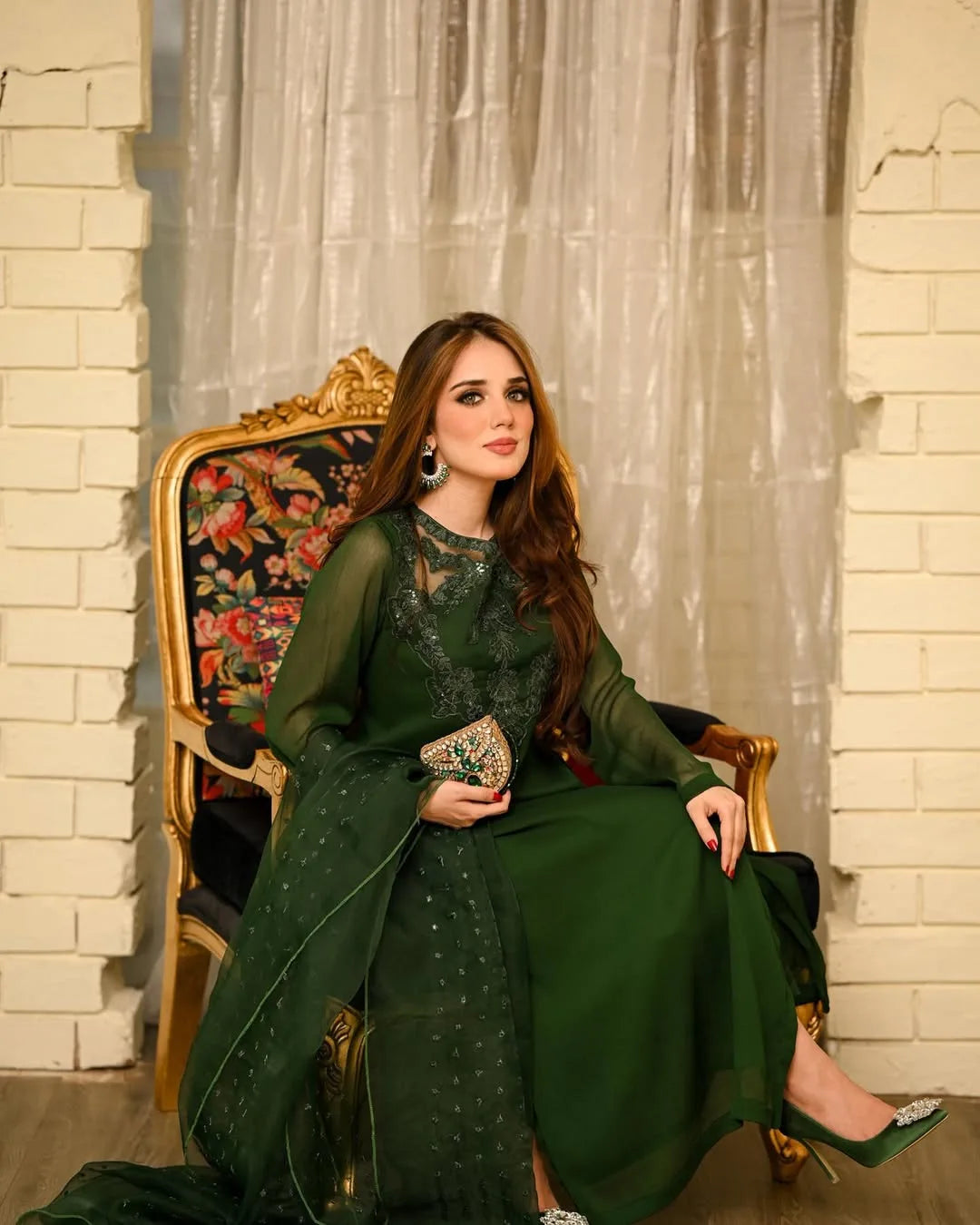Tailored 3 Piece Embroidered Aneeza Chiffon