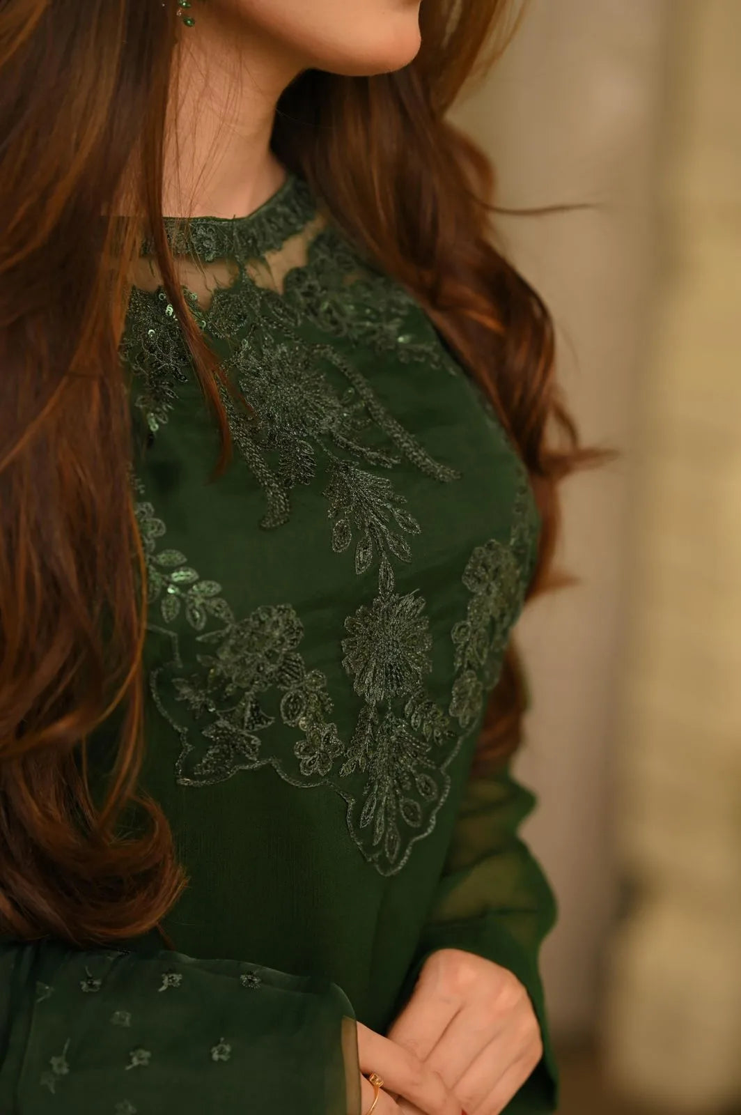 Tailored 3 Piece Embroidered Aneeza Chiffon