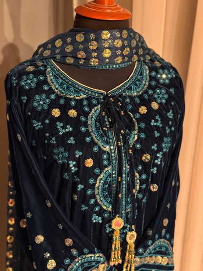 ZICN BLUE LUXURY VELVET COUTURE