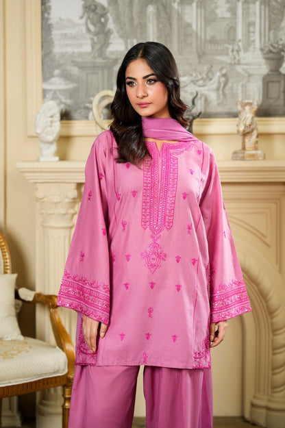 Farshi Shalwar Pink Tailored 2 Piece Embroidered Lawn