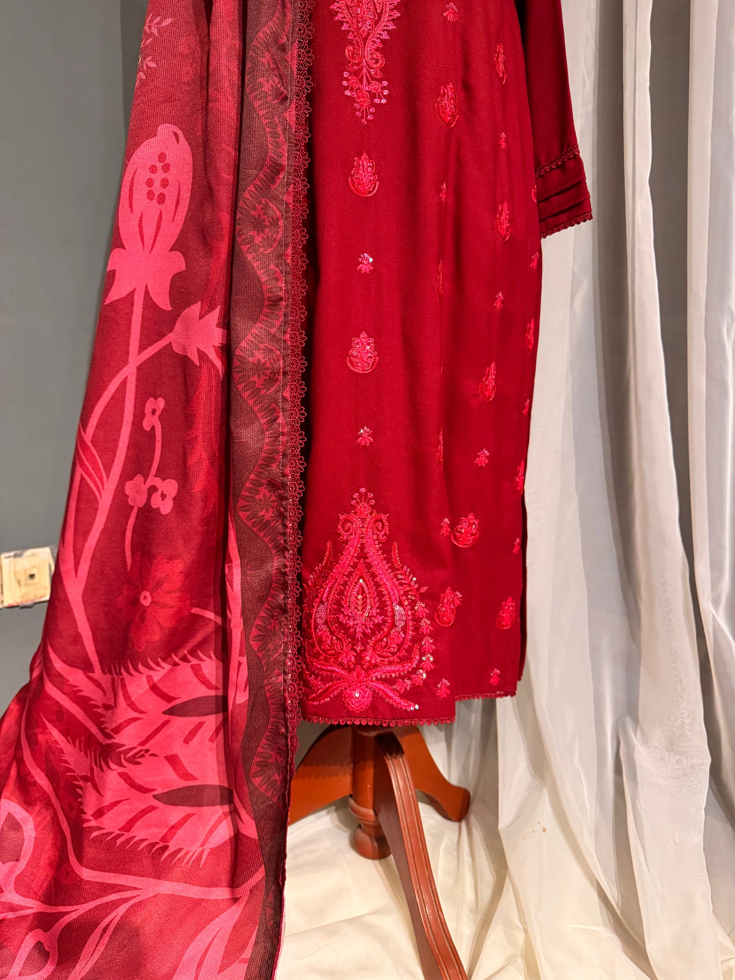 ZAIB EMBROIDERED MARINA SET- Pre-Booking