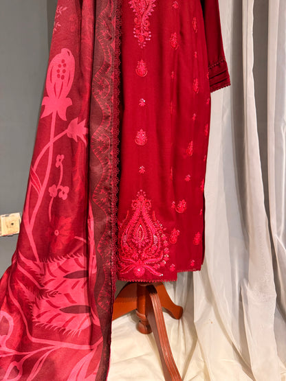 ZAIB EMBROIDERED MARINA SET- Pre-Booking