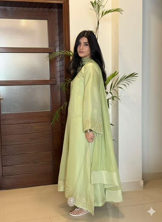 Kaida 3pc Embroidered - Lime Green