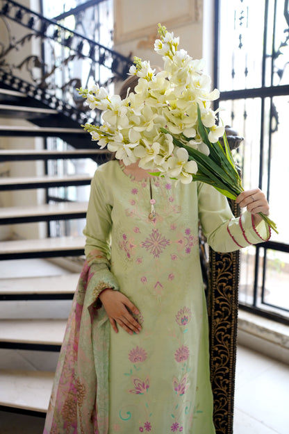 PASTEL CLOUD LUXURY PRINTED EMBROIDERED LAWN SET