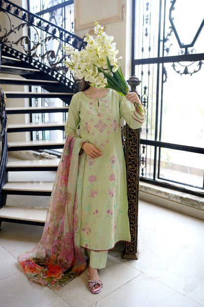 PASTEL CLOUD LUXURY PRINTED EMBROIDERED LAWN SET
