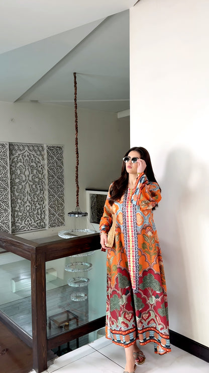 Perfectly Done Silk Lawn Flared Shirt