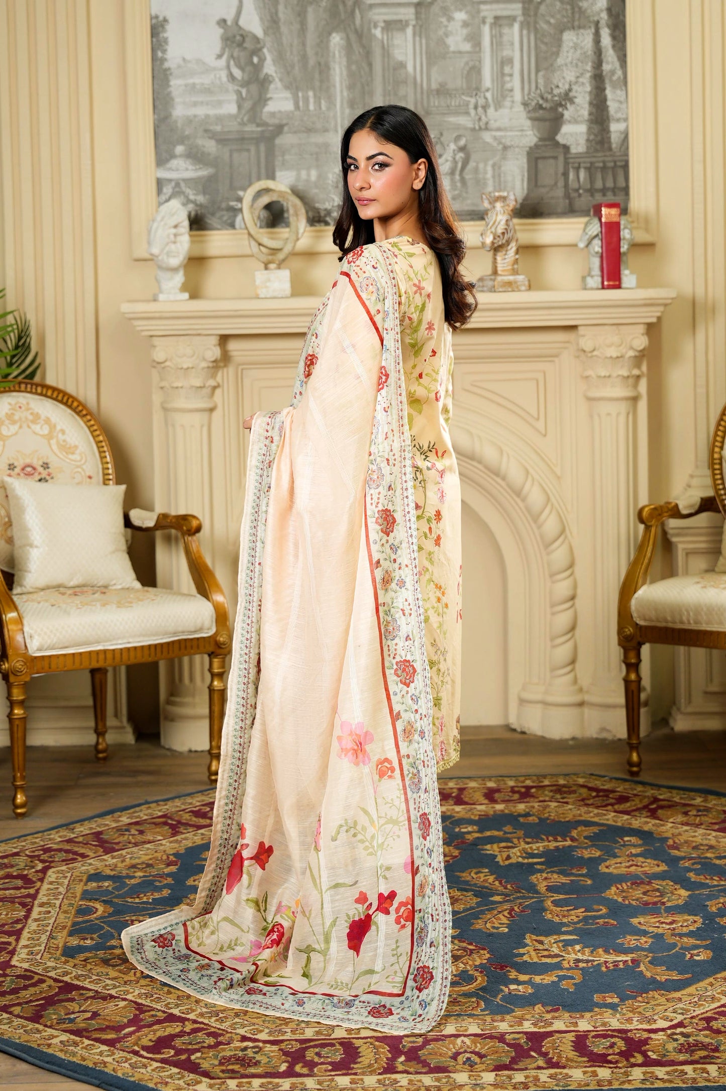 Lemon Garden Tailored 2 Piece Embroidered Pure Lawn