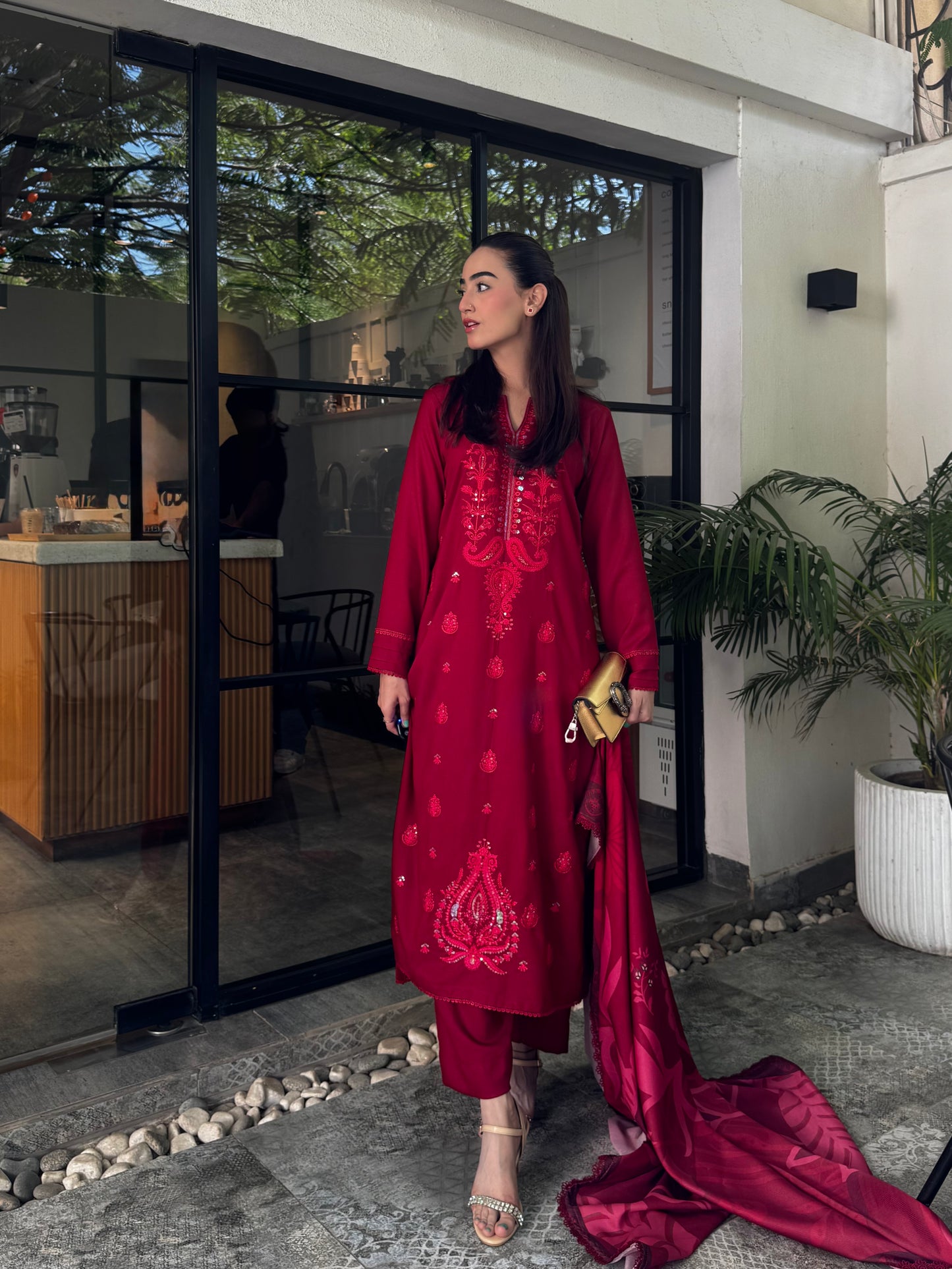 ZAIB EMBROIDERED MARINA SET- Pre-Booking