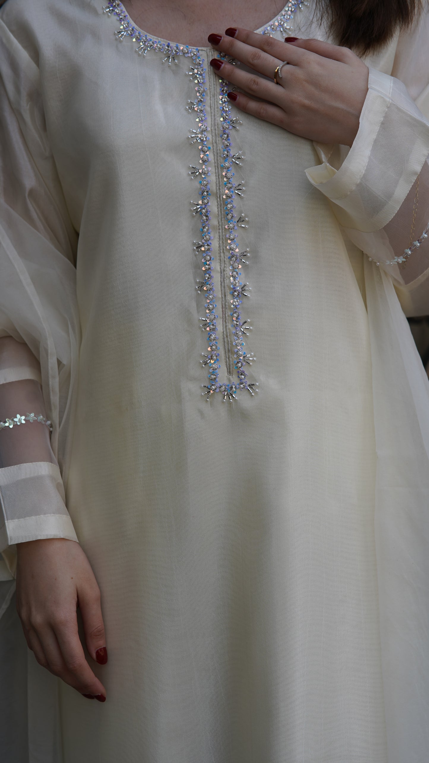 Hand Work Offwhite - Pearl