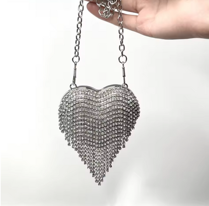 Diamond tassel Clutch bag