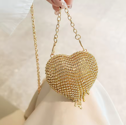 Diamond tassel Clutch bag