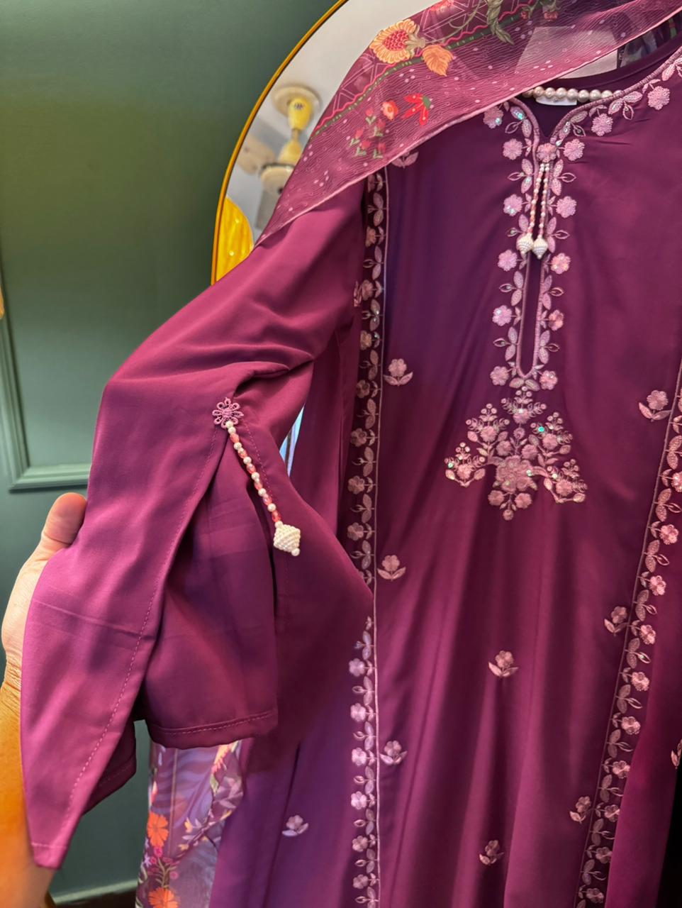 pretty purple 3pc Ready To Wear
