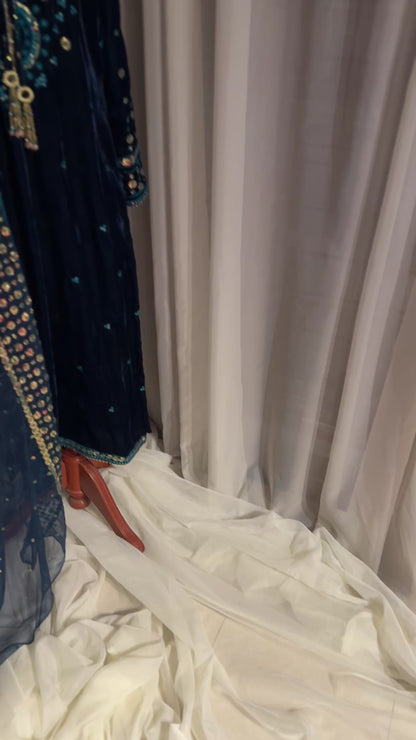 ZICN BLUE LUXURY VELVET COUTURE